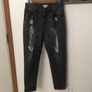 Glamorous jeans black distressed size medium